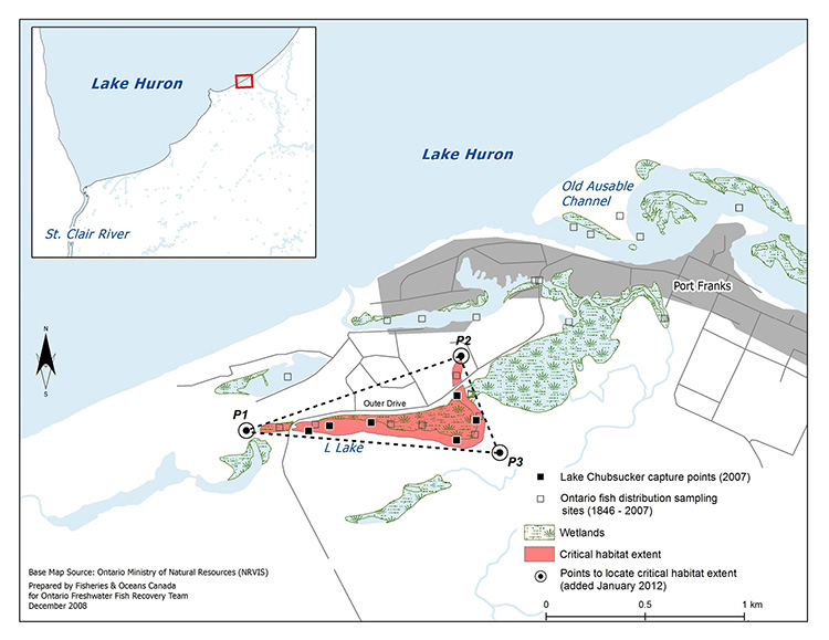 Map 2: Critical Habitat of the Lake Chubsucker in L Lak