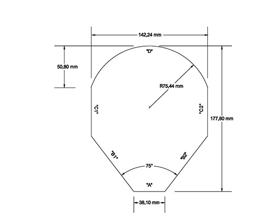 Figure — Gabarit d'essai « B » 