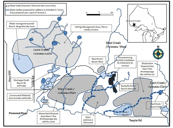 Figure 1 : Carte du projet Rainy River