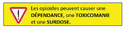 Partie A : Autocollant de mise en garde pour les opioïdes