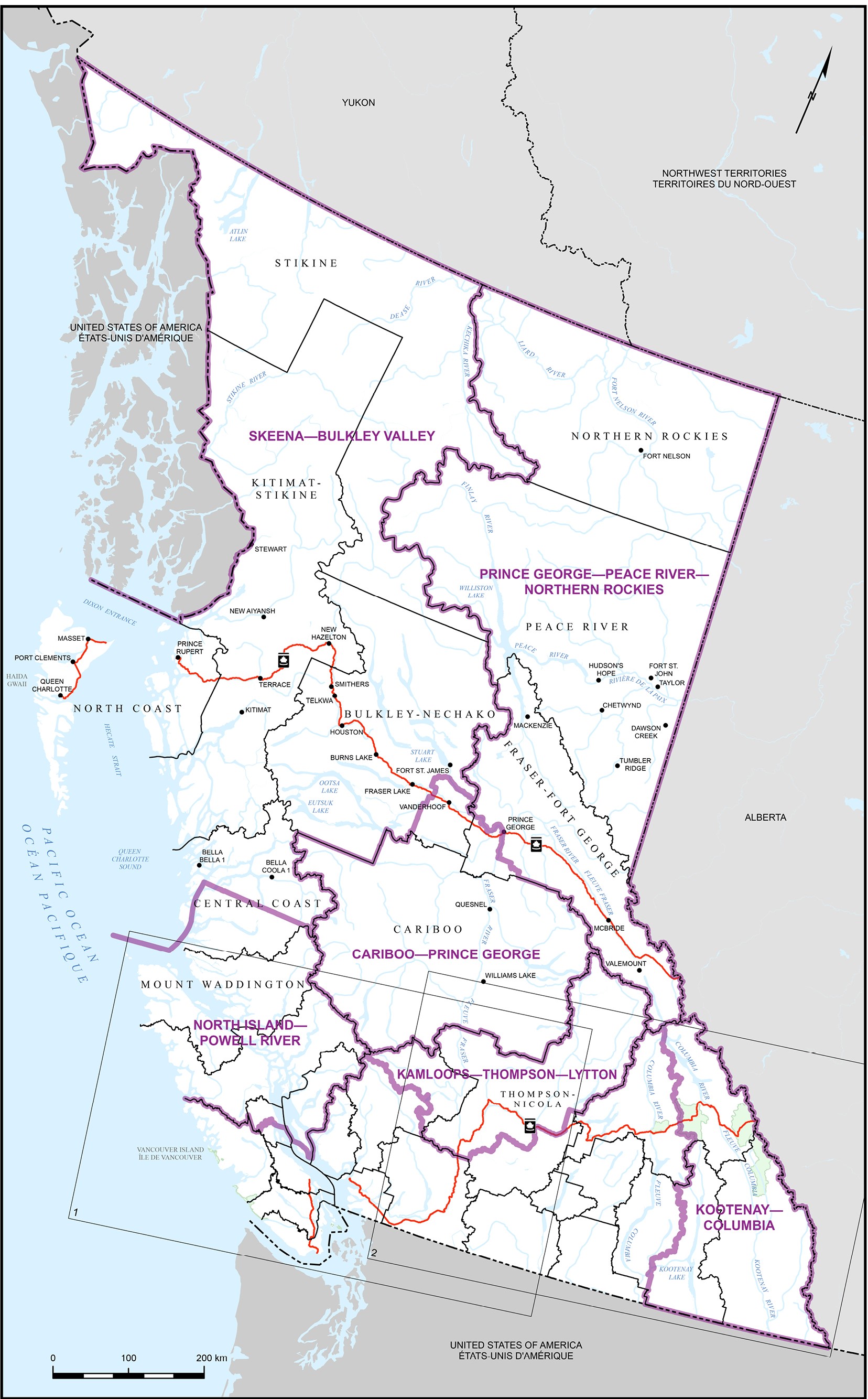 Map 1 — British Columbia