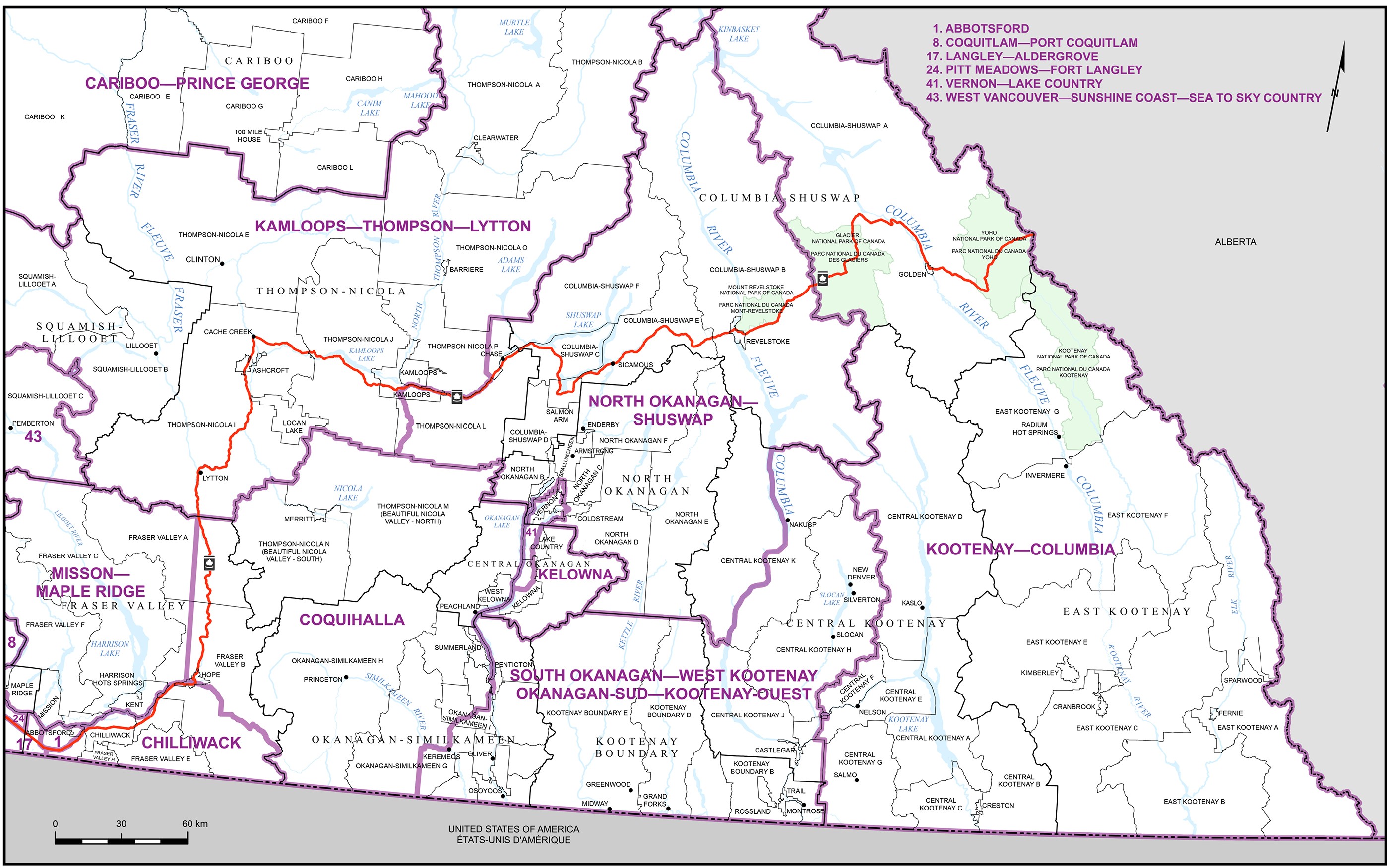 Map 2 — Southeastern British Columbia