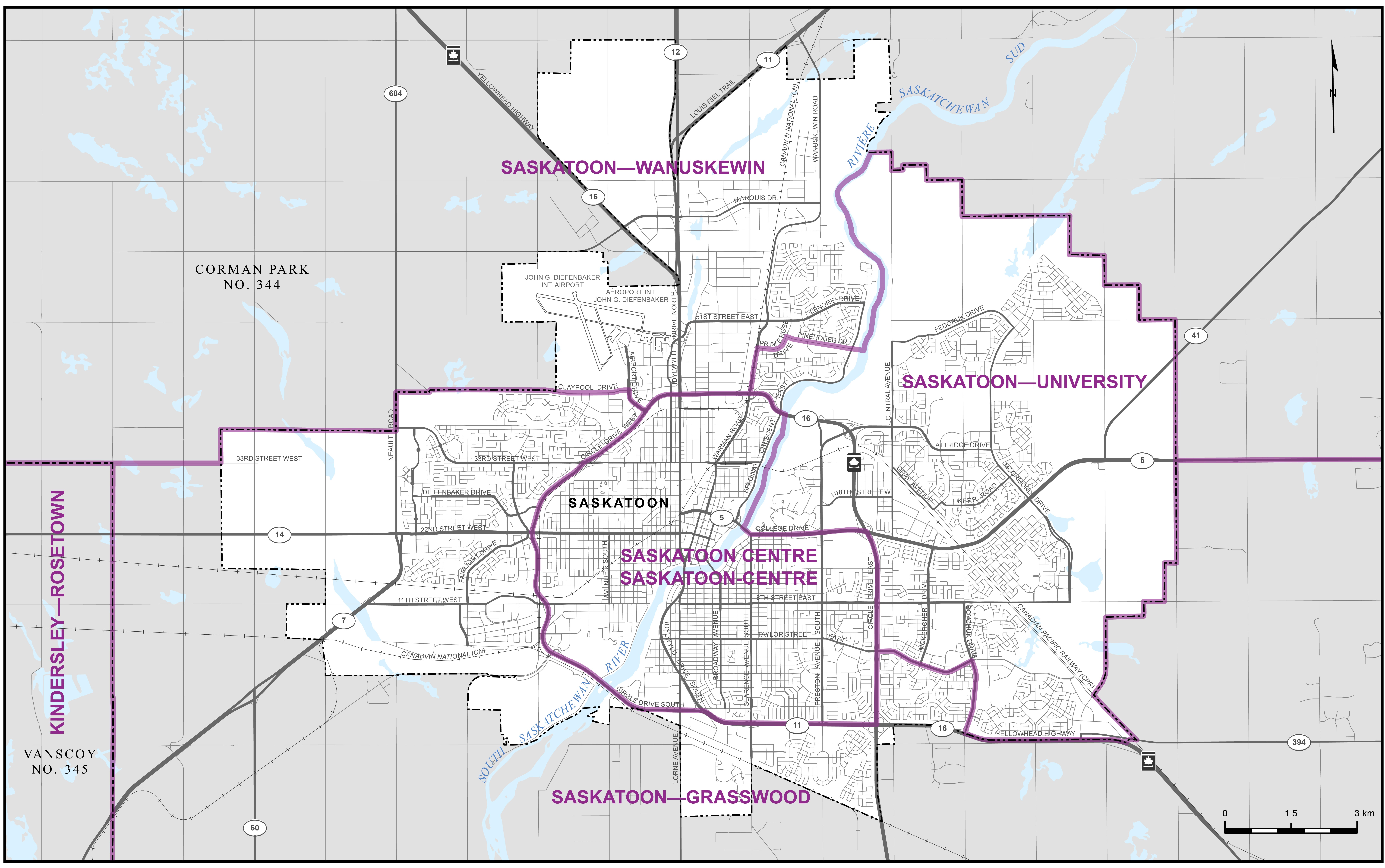 Ville de Saskatoon – Carte 3