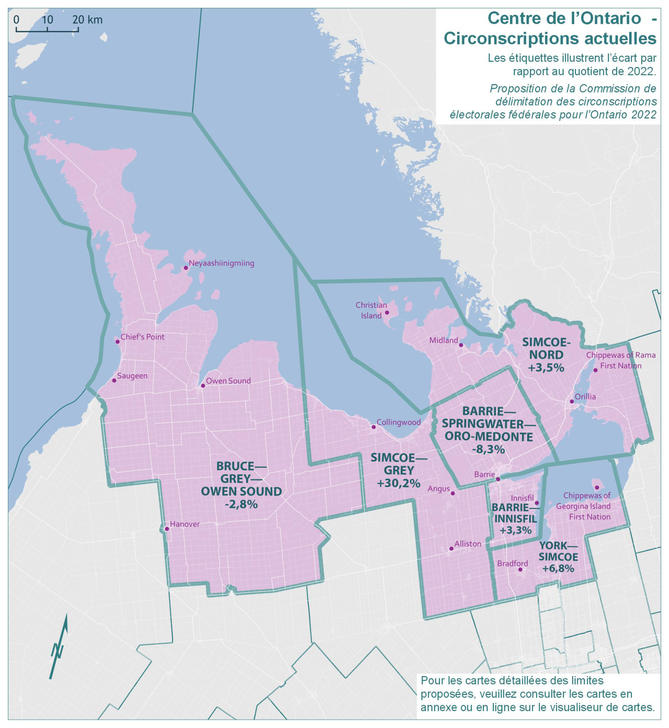 Centre de l’Ontario - Circonscriptions actuelles 