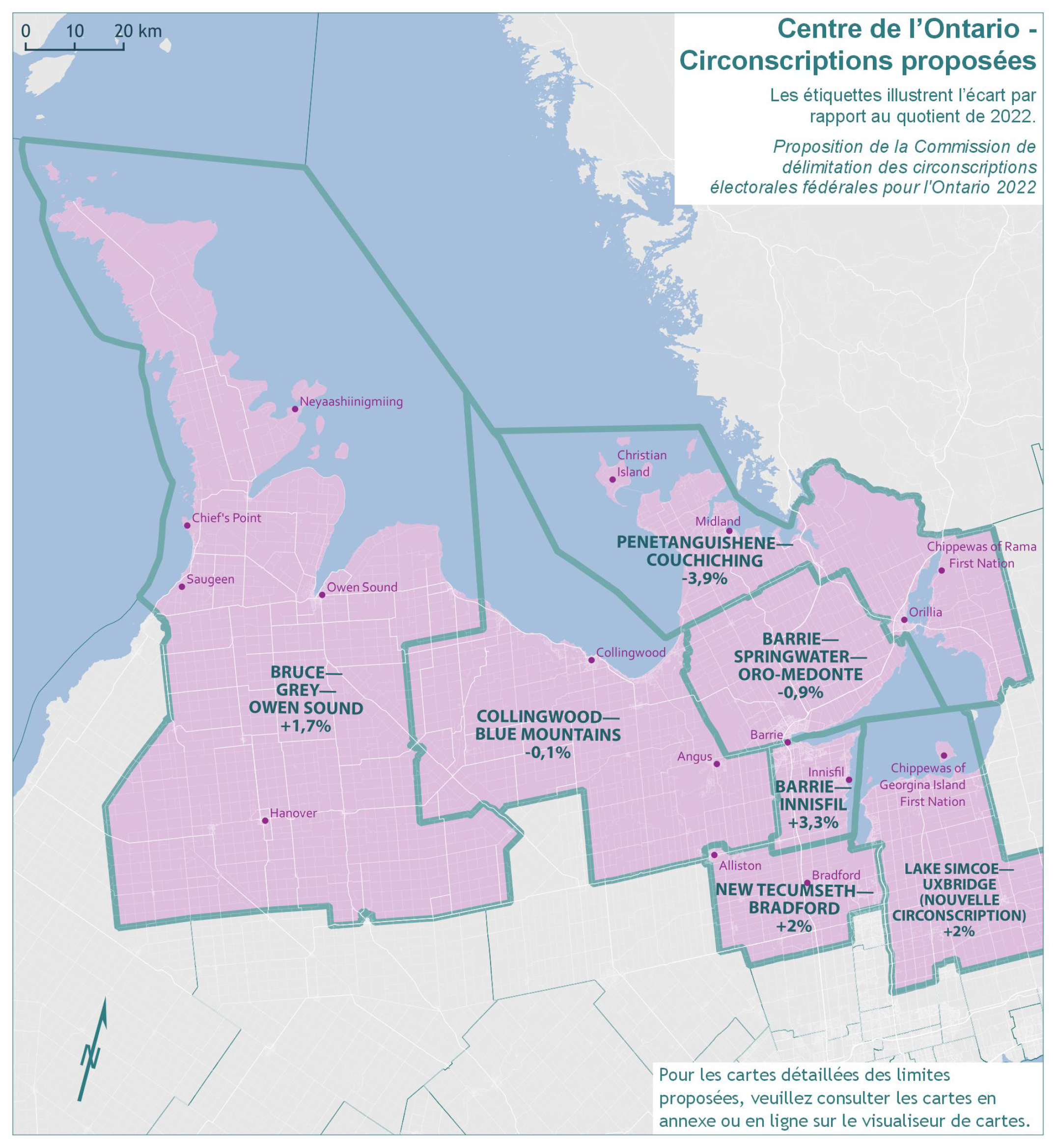 Centre de l’Ontario - Circonscriptions proposées 