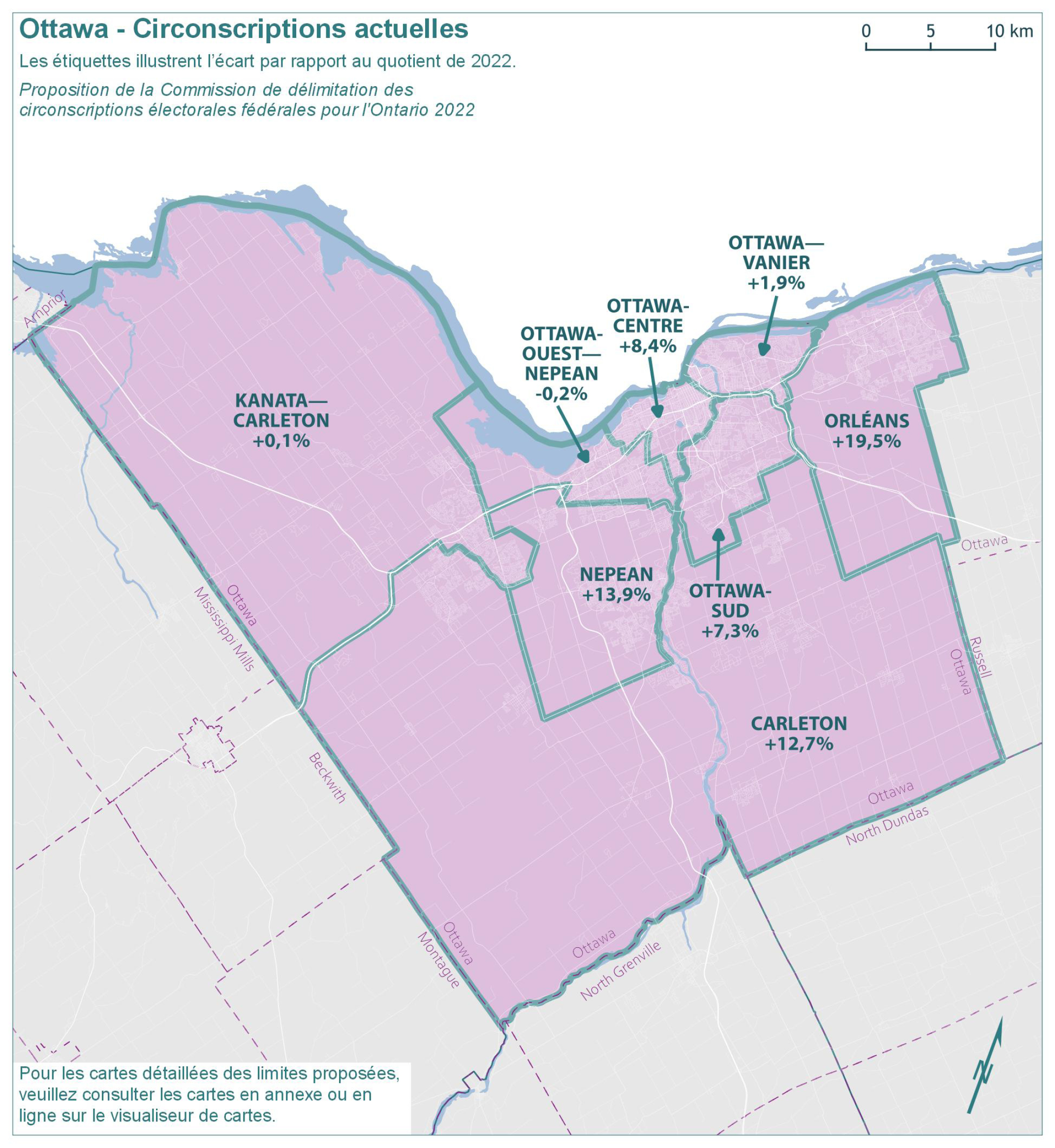 Ottawa - Circonscriptions actuelles 