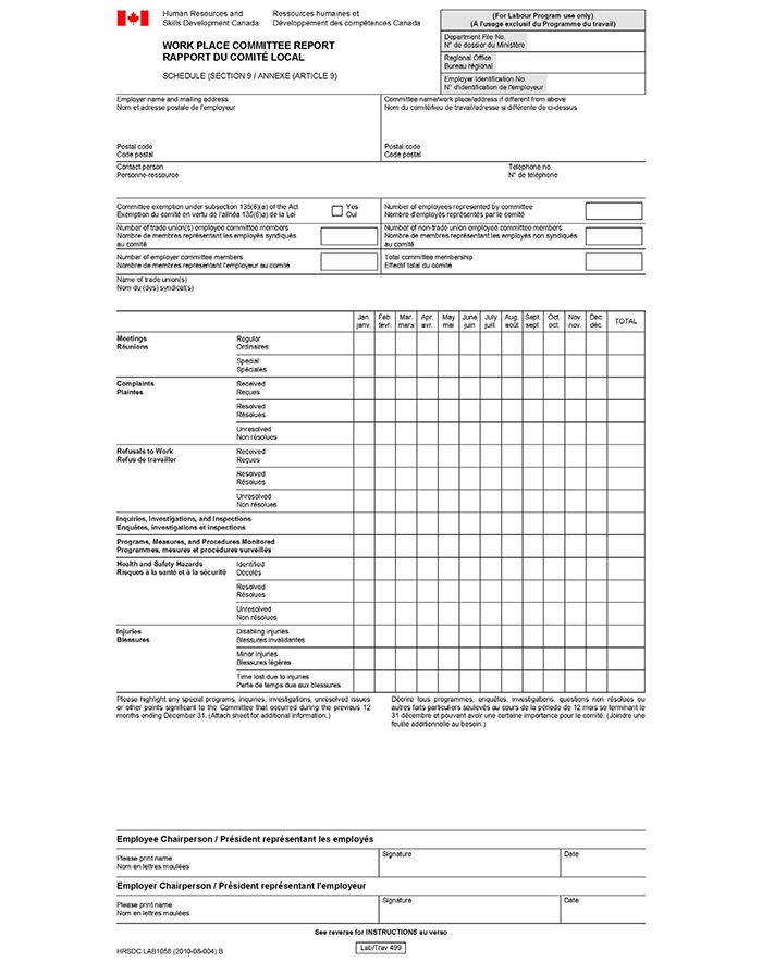 RAPPORT ANNUEL SUR LES ACTIVITÉS DU COMITÉ LOCAL